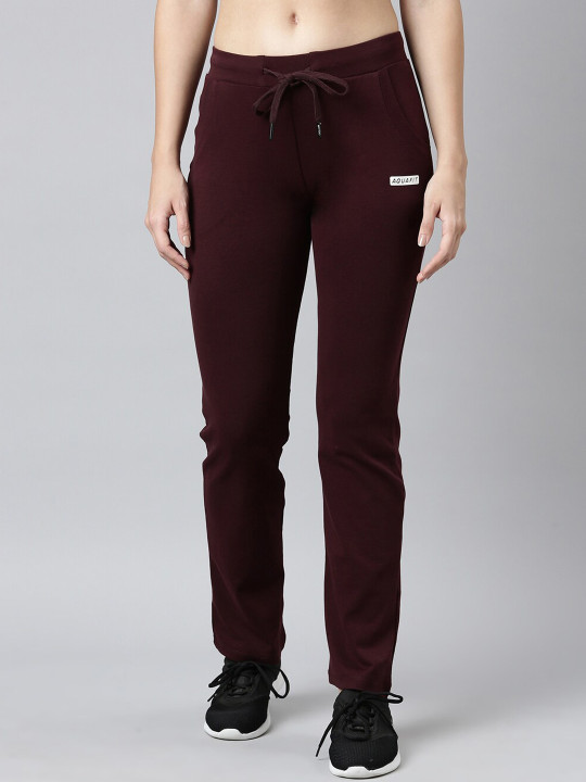 SHOWOFFFF Women Slim-Fit Cotton Track Pant