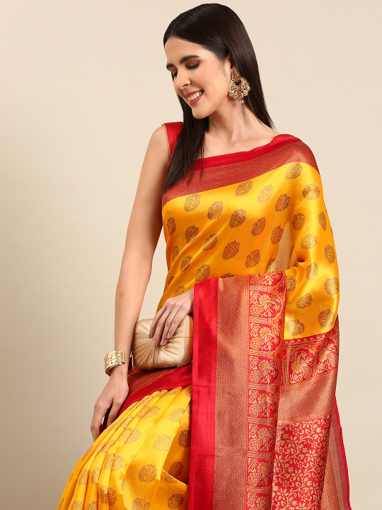 Here&Now Ethnic Motifs Art Silk Saree Starts from Rs.499