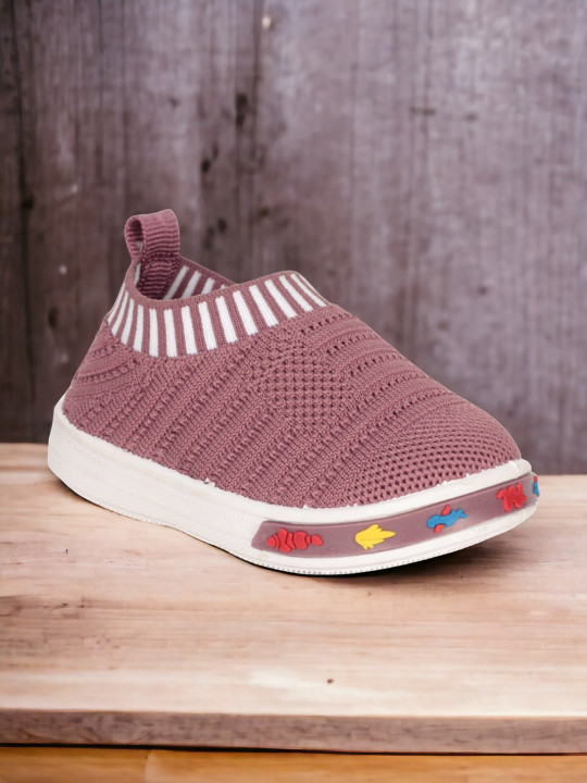 Lil Lollipop Kids Textured Comfort Insole Contrast Sole Musical Slip-On Sneakers