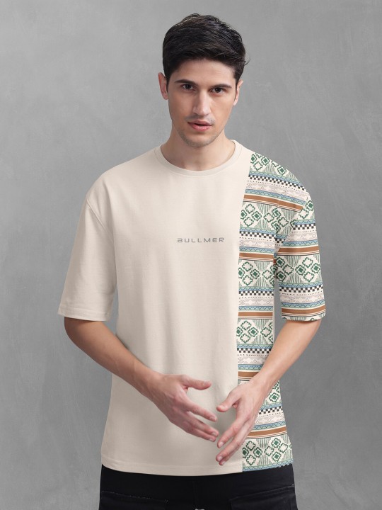 Tribal Printed Oversized Cotton T-shirt deal from myntra