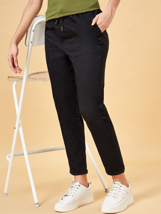 Honey by Pantaloons Women Cotton Mid-Rise Track Pant