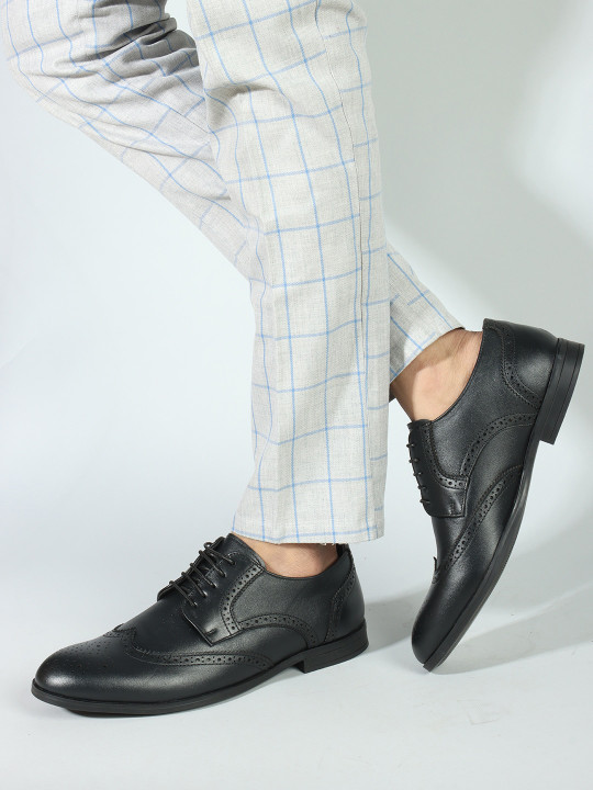 Carlton London Men Leather Formal Brogues