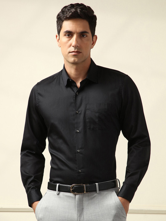price history - Slim Fit Spread Collar Cotton Formal Shirt