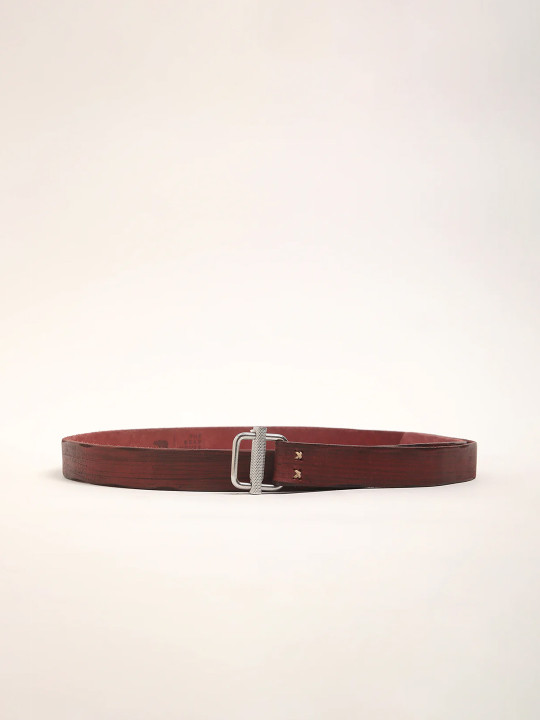THE BEAR HOUSE Men Textured Leather Casual Belt