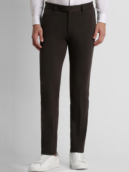 Peter England Men Slim Fit Formal Trousers