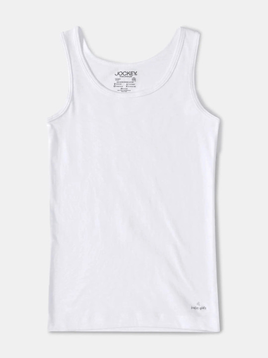 Jockey Girls Super Combed Cotton Rib Solid Inner Tank Top-SG01