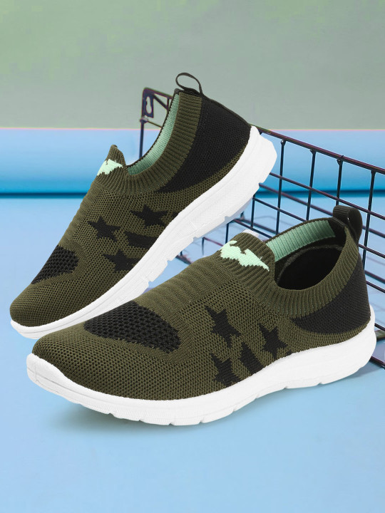 BAESD Boys Textured Lightweight Slip-On Sneakers