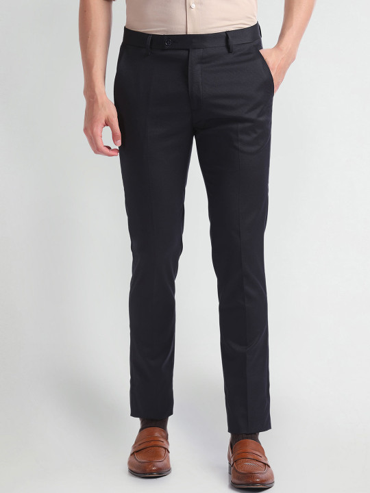 Arrow New York Men Slim Fit Mid-Rise Formal Trouser