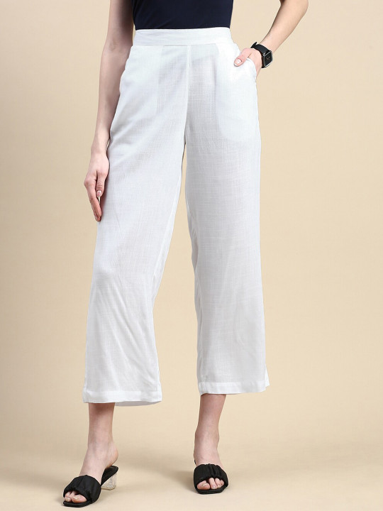De Moza Women Cotton Wide Leg Palazzos