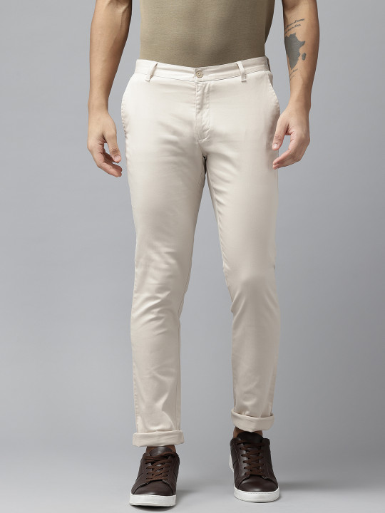Blackberrys Men Slim Fit Low-Rise Trousers