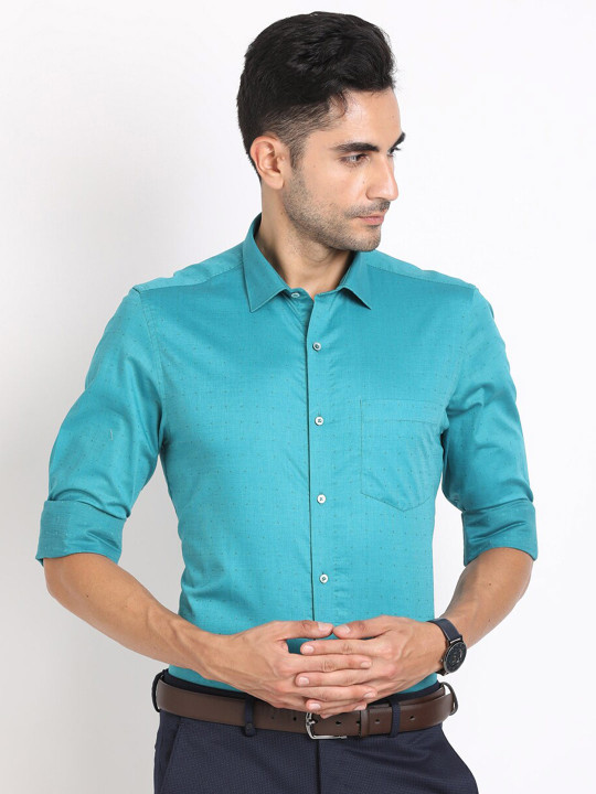 Turtle Men Standard Slim Fit Pure Cotton Formal Shirt