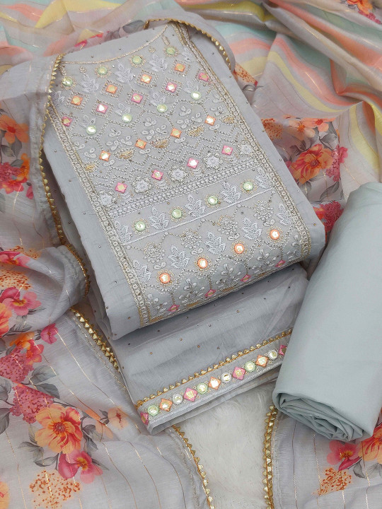 TAVAS Embroidered Unstitched Dress Material