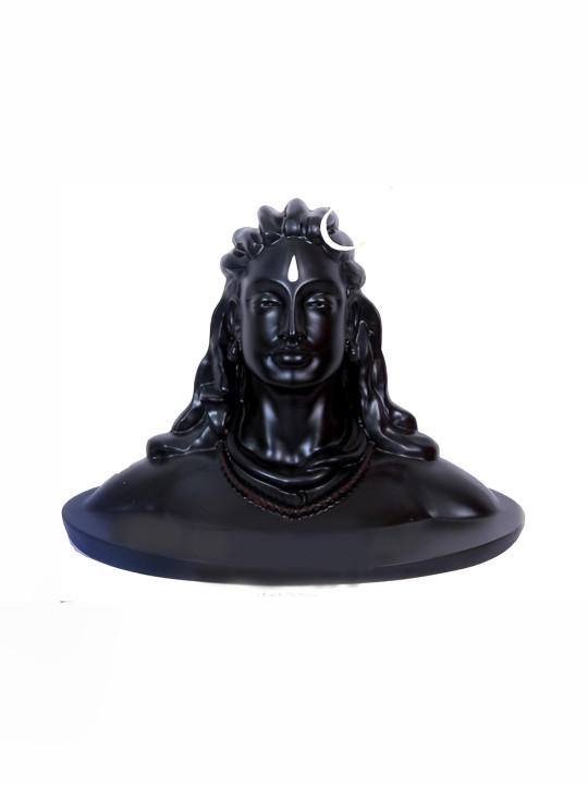 Navyaksh Yogi Black Metal Metallic Living Room Small Showpiece -