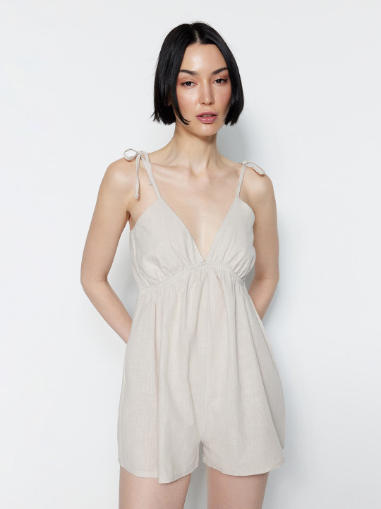 Trendyol Shoulder Straps Sleeveless Playsuit