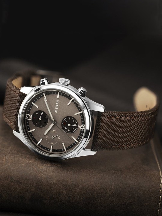 Men Leather Straps Analogue Watch 1805SL12