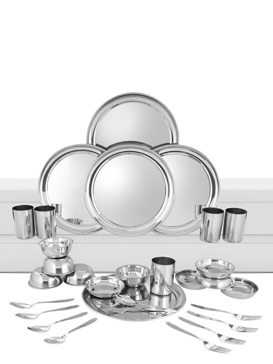 Shri & Sam shagun 30 Pieces Stainless Steel Dinner Set