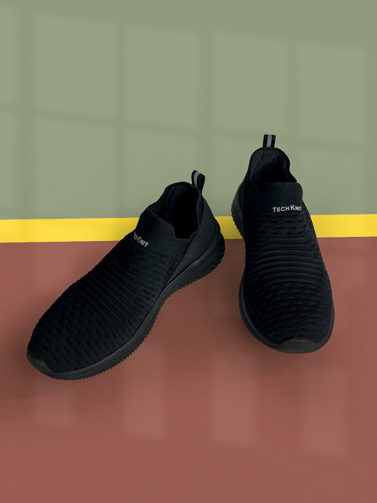 KazarMax Men Textured Slip On Sneakers