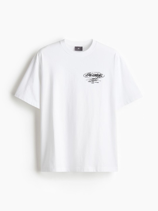 Men Pure Cotton Loose Fit Printed T-shirt deal from myntra