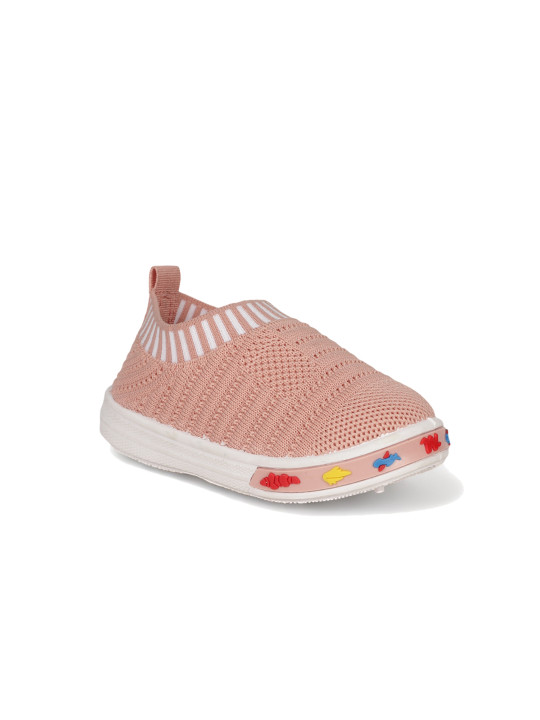 Lil Lollipop Infants Textured Round Toe Slip-On Sneakers