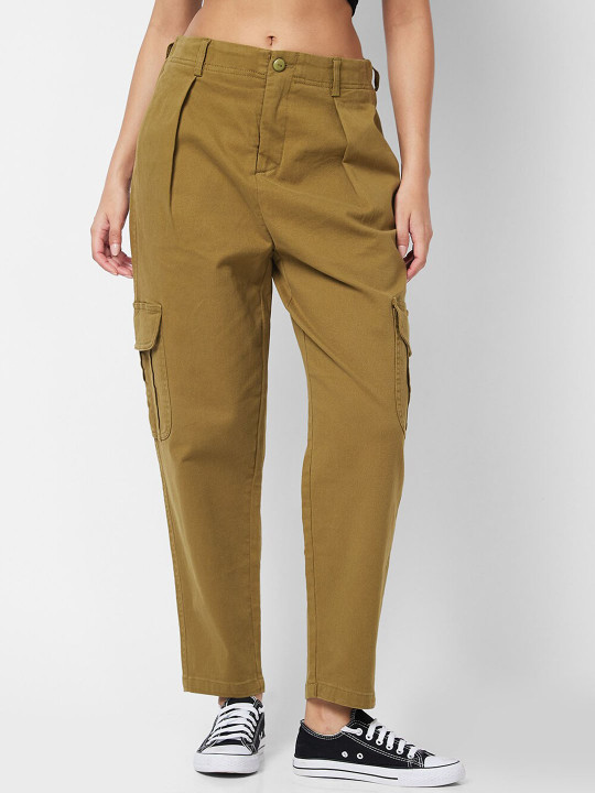 SPYKAR Women Bootcut Mid-Rise Track Pant