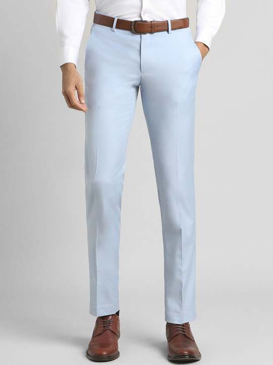SIMON CARTER LONDON Men Slim Fit Mid-Rise Formal Trousers
