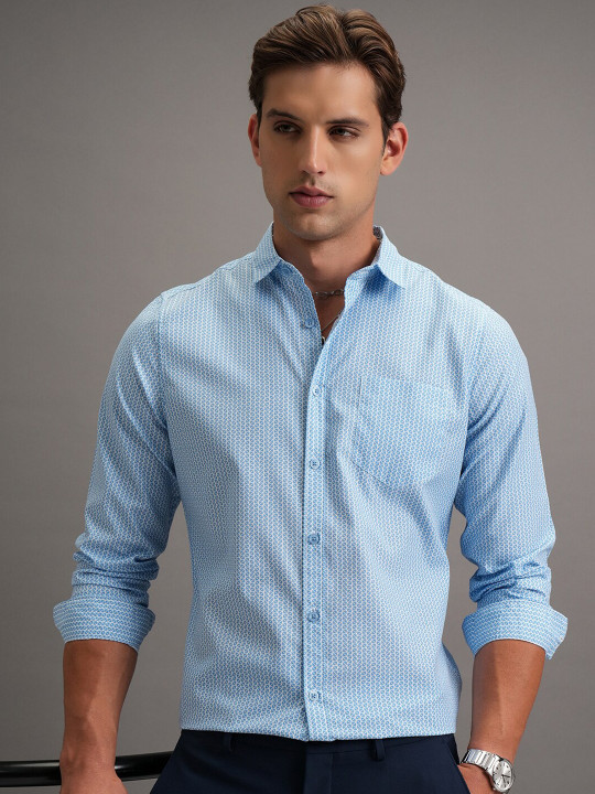 HIGHLANDER Highlander Men Sky All Over Printed Shirt