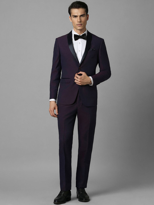 Louis Philippe Checked Tuxedo Slim-Fit 2-Piece Suit