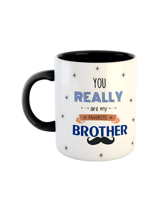 ARTBUG Black Typography Ceramic Microwave Safe Mug-350ml