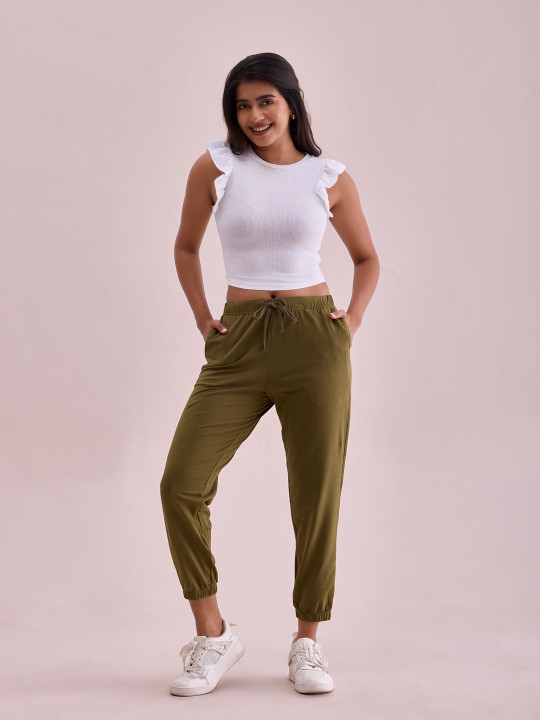 Go Colors Women Mid Rise Regular Fit Joggers