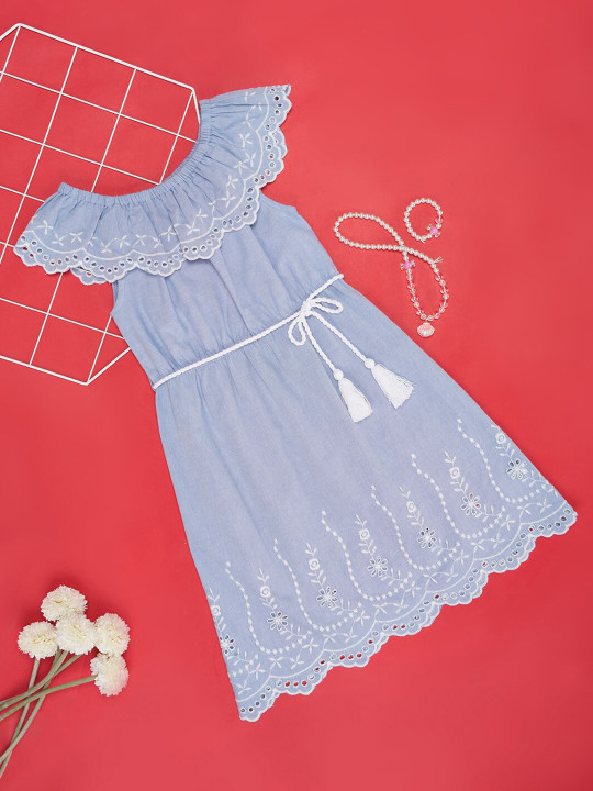 Pantaloons Junior Round Neck A-Line Dress