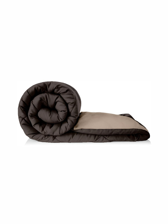 Comfowell Beige & Brown Heavy Winter 233 GSM Single Bed Quilt