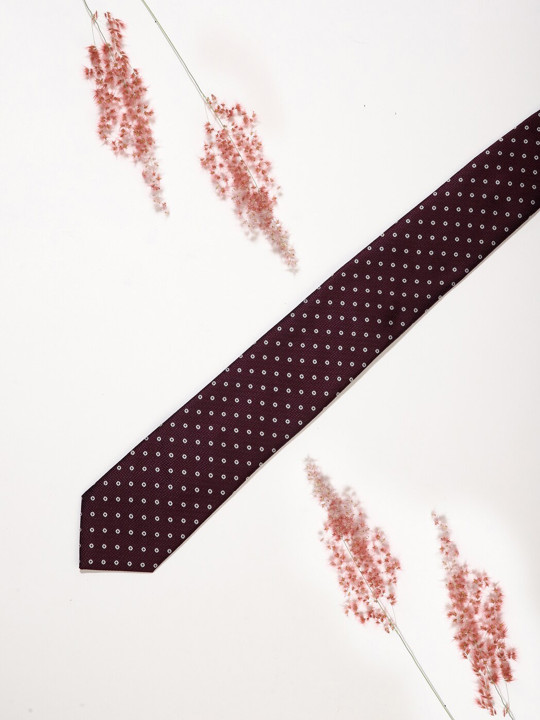 Louis Philippe Men Woven Design Skinny Tie