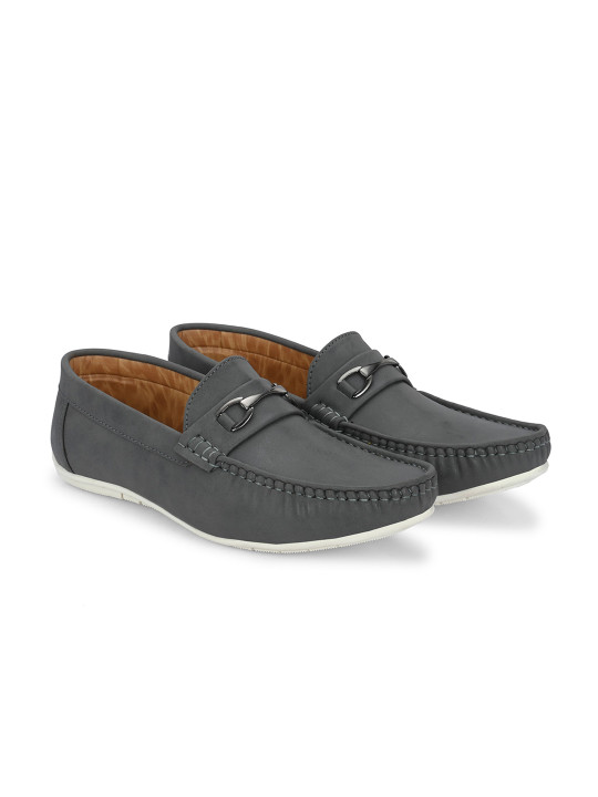 Azzaro Black Men Square Toe Lightweight Loafers