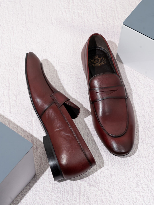 ATESBER by Inc.5 Men Leather Formal Slip-On Shoes
