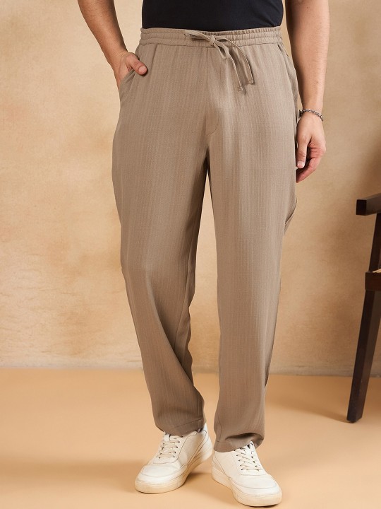 Men Relaxed High-Rise Trouser deal from myntra