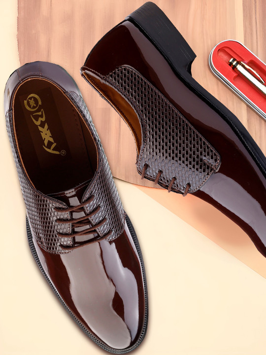 Bxxy Men Round Toe Formal Derby Shoes