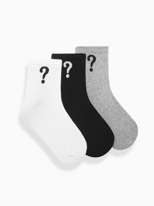 THE BEAR HOUSE Men Pack of 3 Assorted Above Ankle Length Socks