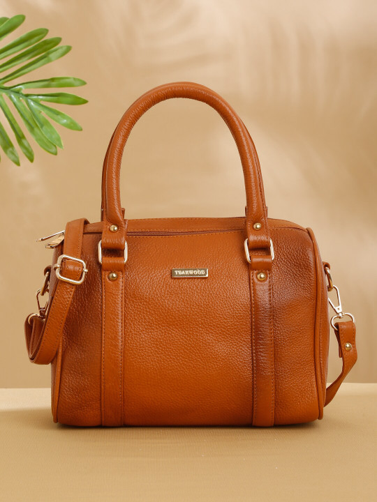 Teakwood Leathers Textured Structured Handheld Bag