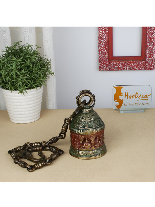 Two Moustaches Ganesha Brass Easy to Clean Ganesh Chaturthi Pooja Bell