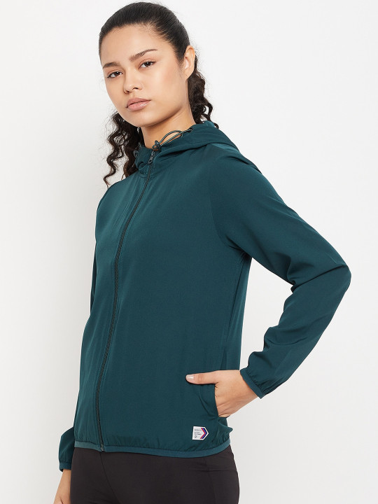 PERFKT-U Women Colourblocked Windcheater Antimicrobial Training or Gym Bomber Jacket