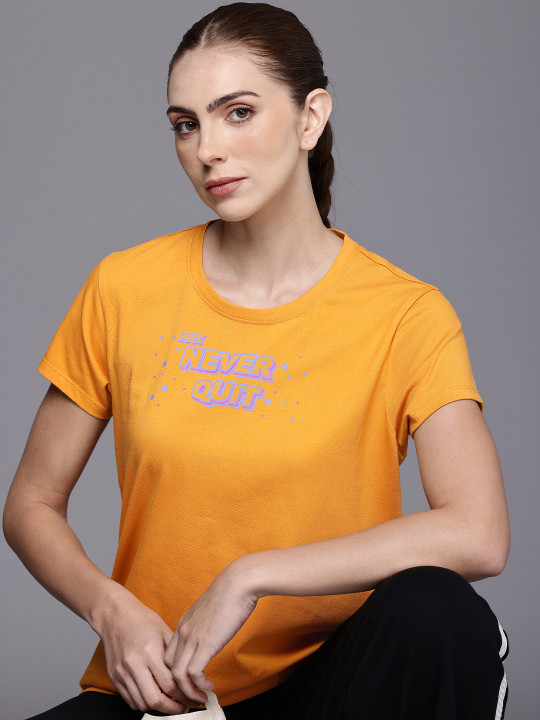 HRX by Hrithik Roshan Lifestyle Typography Printed Oversized Pure Cotton T-shirt