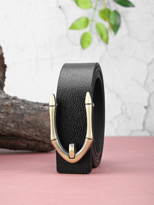 BuckleUp Men Textured Formal Belt