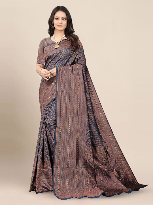 KALINI Ethnic Motifs Woven Design Banarasi Zari Saree