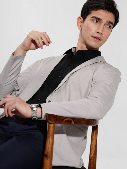 INVICTUS Notched Lapel Single-Breasted Blazer