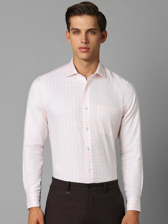 Louis Philippe Classic Fit Checked Full Sleeves Formal Shirt