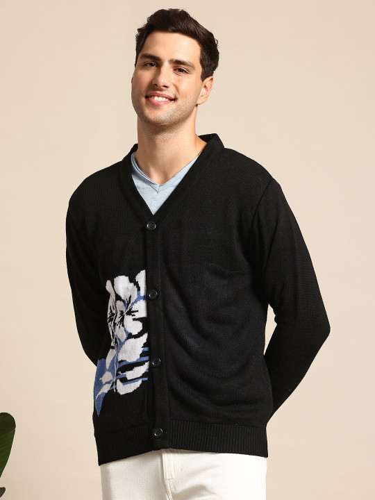 Mast & Harbour Floral Printed Cardigan Sweaters