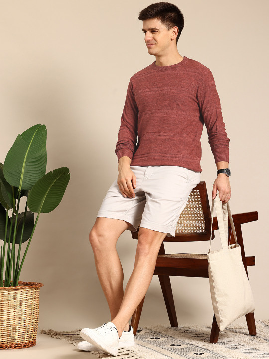 Mast & Harbour Self-Striped Pullover