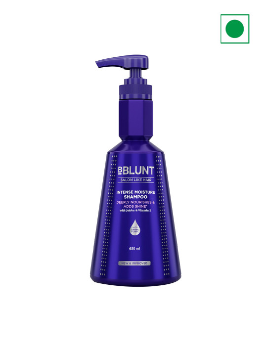 BBLUNT Intense Moisture Shampoo With Jojoba & Vitamin E For Dry & Frizzy Hair - 650 ml