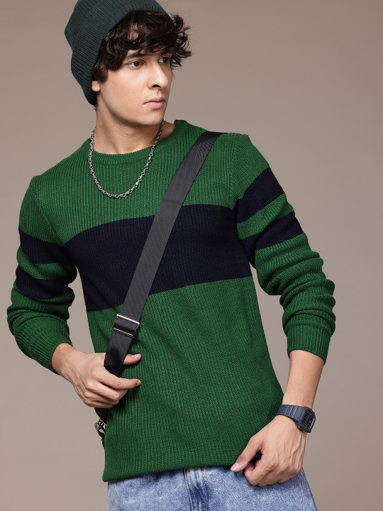 Roadster The Lifestyle Co. Striped Acrylic Pullover