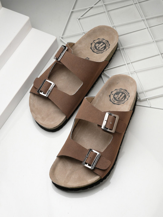 Roadster The Lifestyle Co. Men Brown Slip-On Comfort Sandals